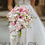 Thumbnail: Teardrop Bridal Bouquet - Artificial Wedding Flowers Burgundy, Pink & ivory