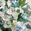 Thumbnail: Artificial Wedding Flowers: Bridal Bouquet in White, Ivory, & Blue with Peo