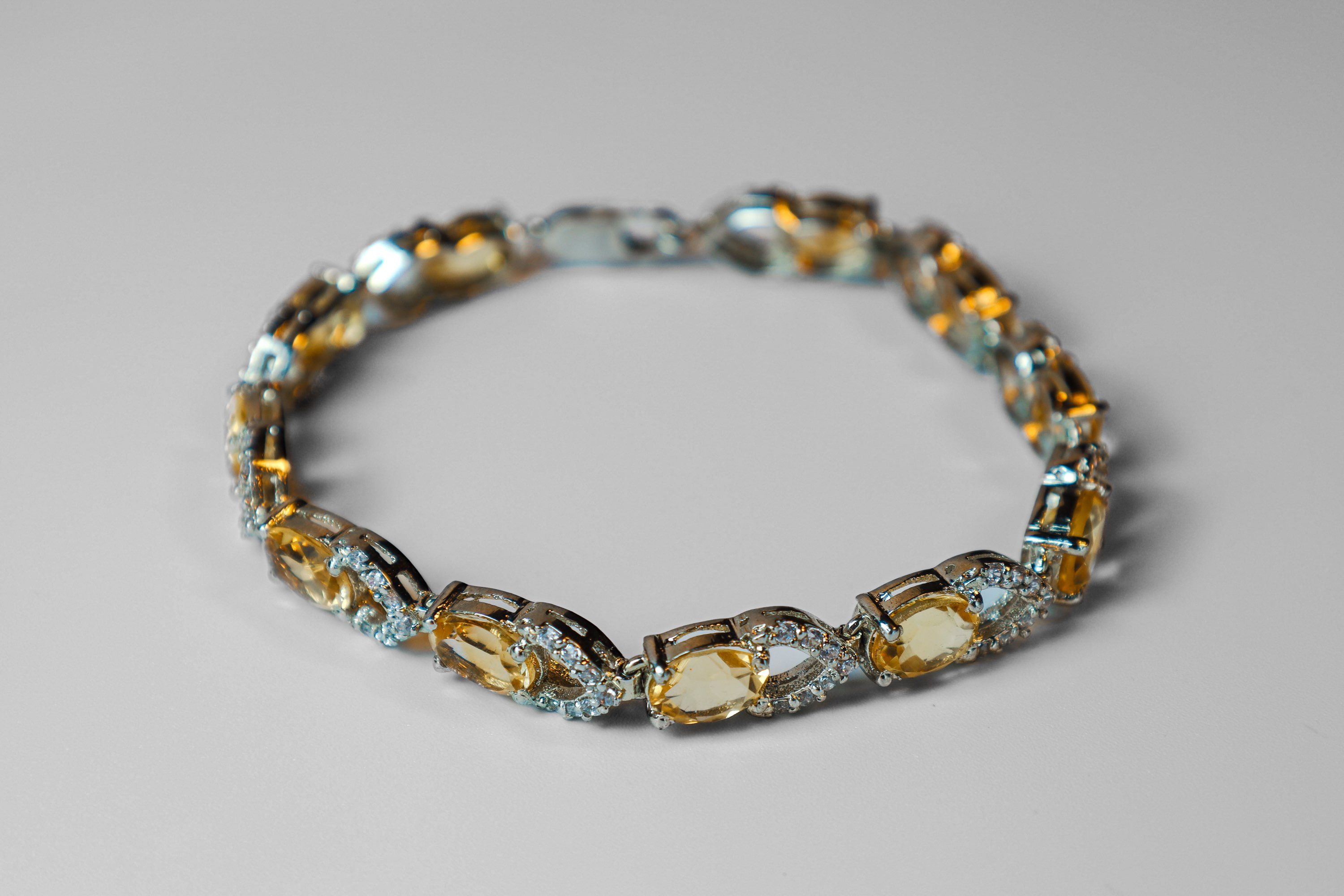 Citrine Sterling Silver Bracelet 