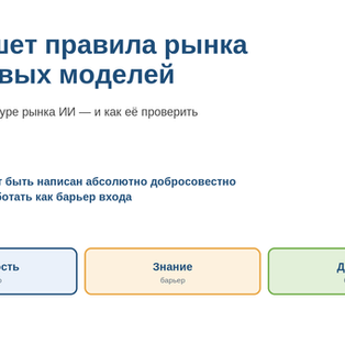 Кто пишет правила рынка передовых моделей