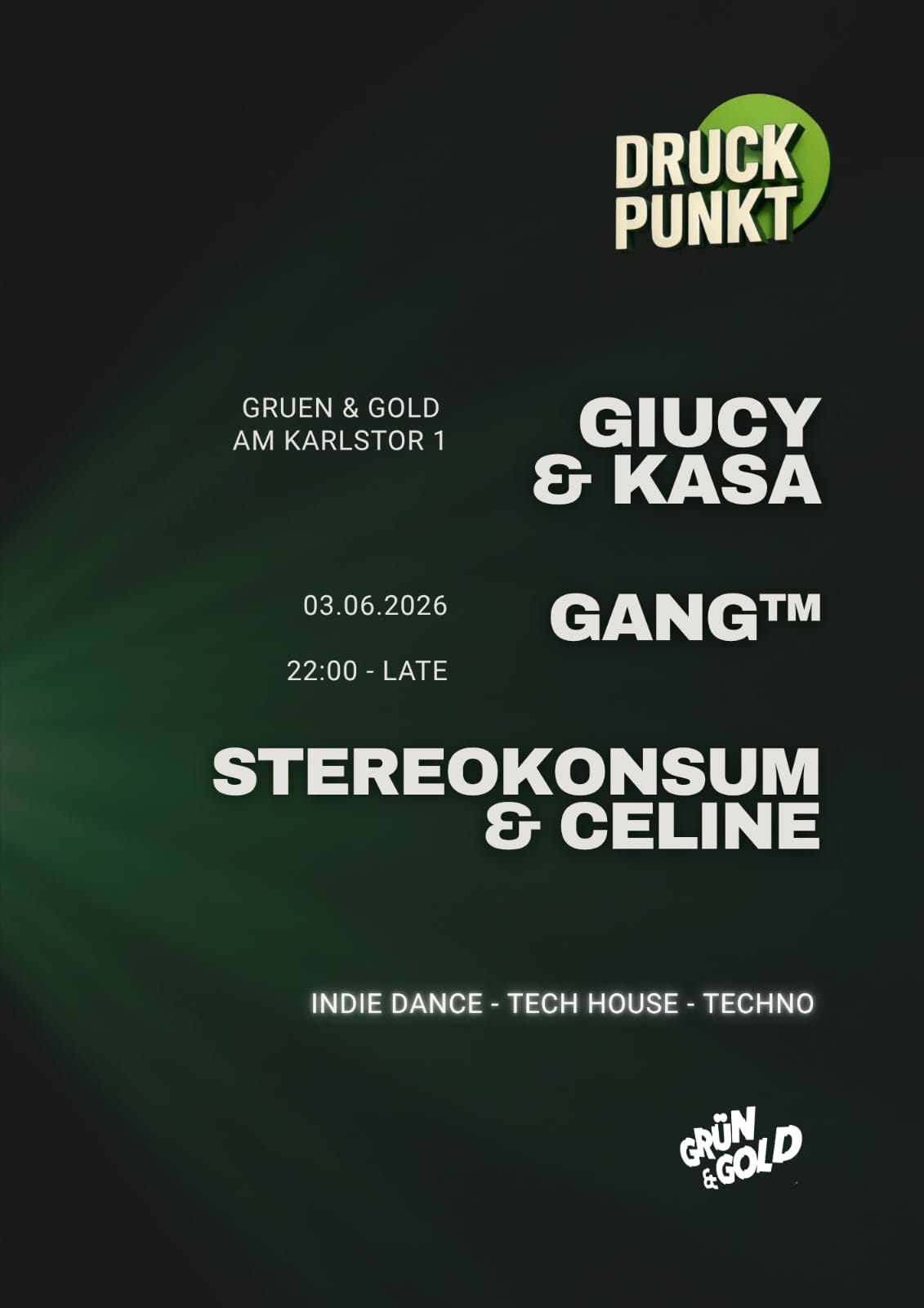 DRUCKPUNKT – Grün & Gold, 03.06.2026