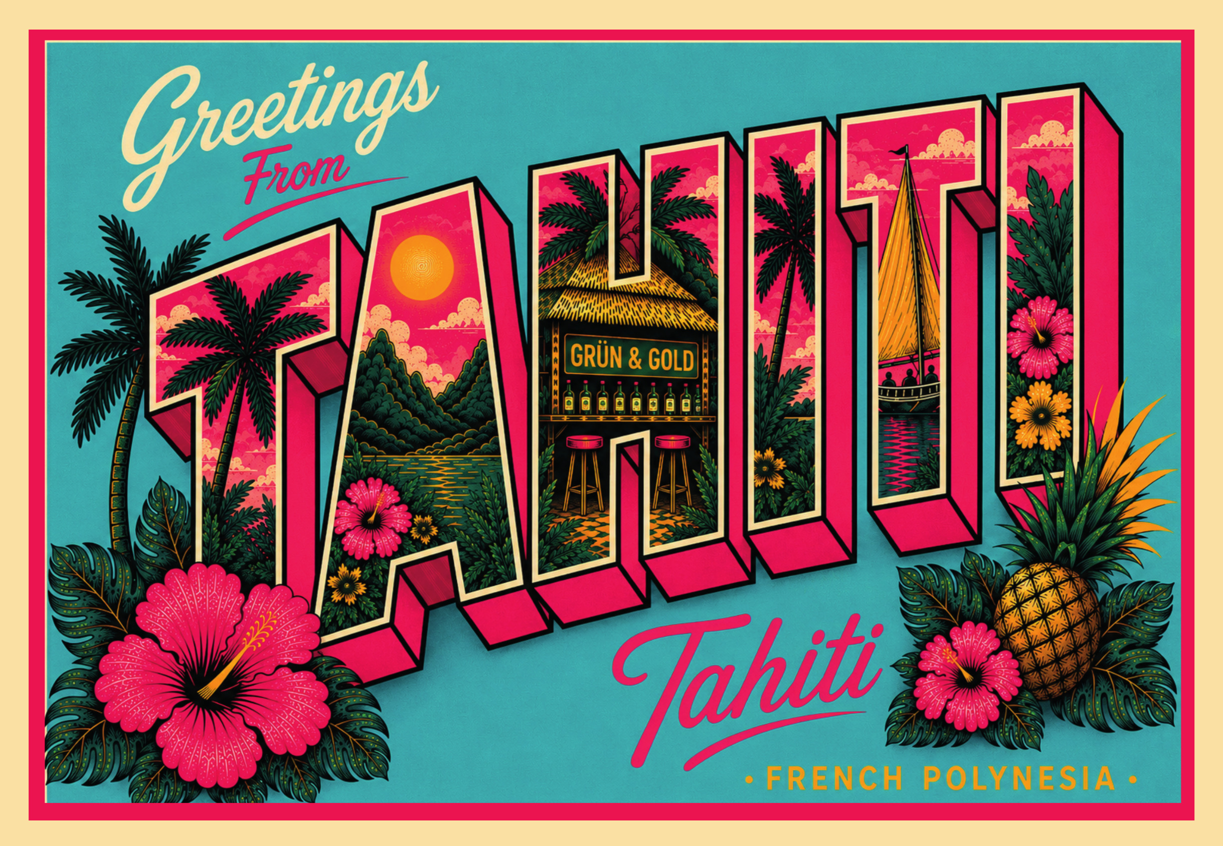 🍍🌸 Tiki Pop-Up Bar auf der Altstadt-Terrasse🥥🍹 – Grün & Gold, 14.08.2026
