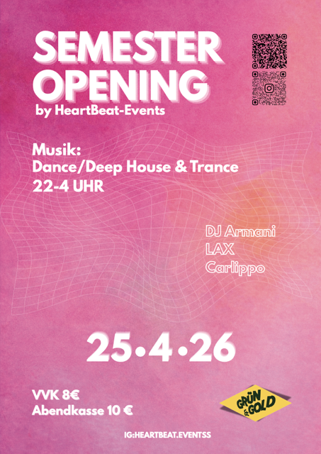 Semesteropening: Dance & Trance – Grün & Gold, 25.04.2026