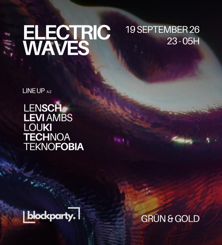 ELECTRIC WAVES presented by Blockparty – Grün & Gold, 19.09.2026