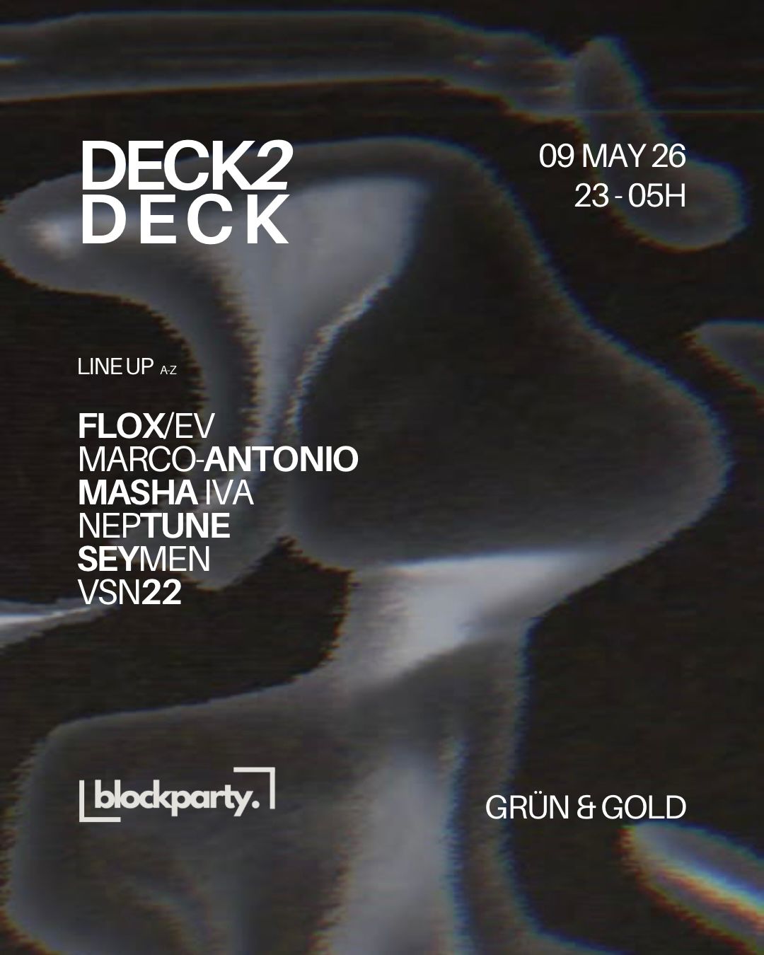 DECK 2 DECK presented by Blockparty – Grün & Gold, 09.05.2026