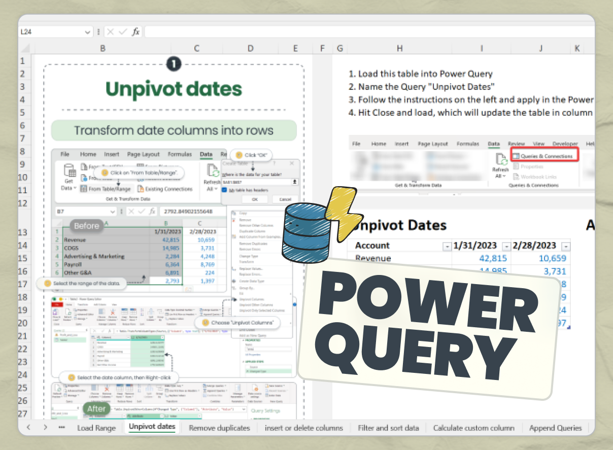 Power Query Sheet | Model Wiz