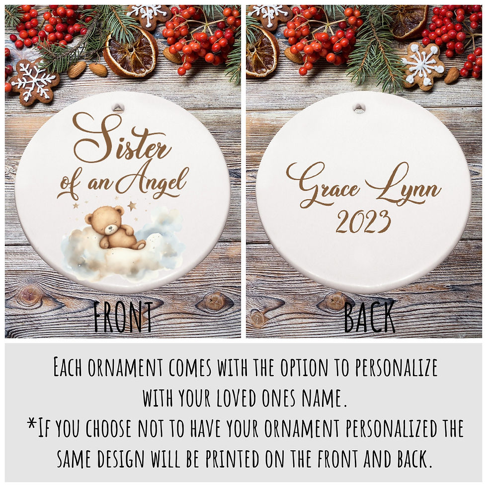 Thumbnail: Loss of Sister, Loss of Sibling, Memorial Ornament, Sympathy Gift,  Memorial Chr