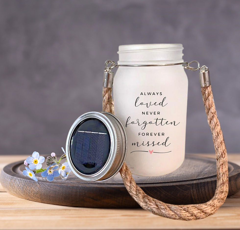 Thumbnail: Grave Decoration, Always Loved Never Forgotten, Sympathy Gift, Solar Light, Grav