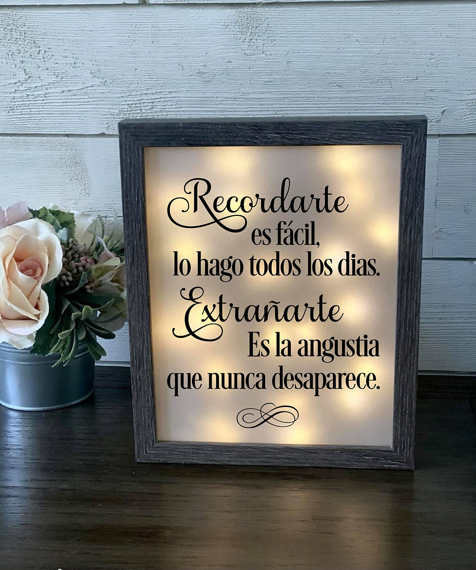 Thumbnail: Recordándote Memorial, Remembering You Spanish, Spanish Sympathy, Memorial Shad