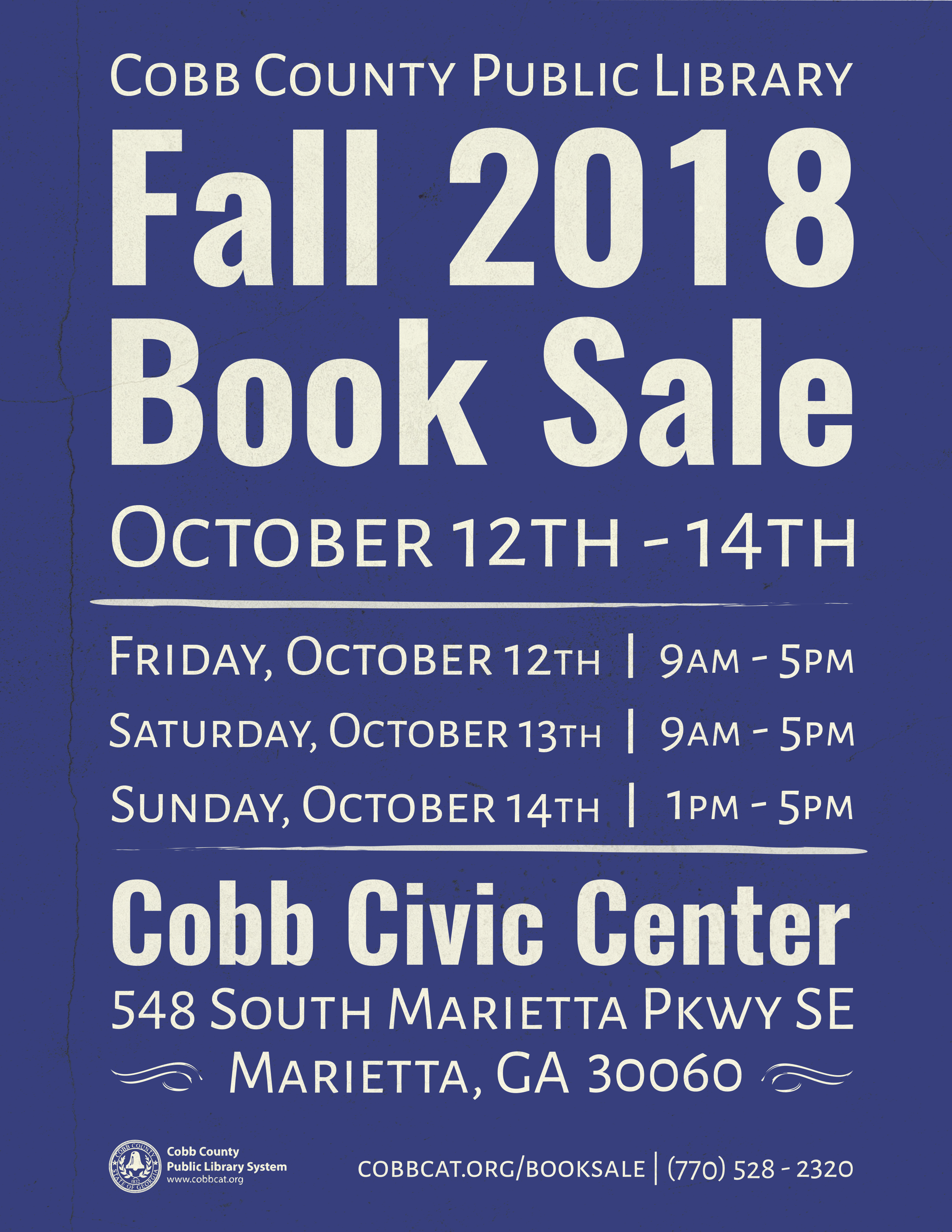 Fall 2018 Book Sale Poster