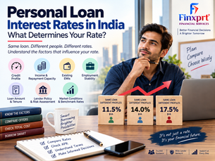 Personal Loan Interest Rates in India explained with key factors including CIBIL Score, income, existing EMIs, employment stability, loan tenure, lender policy and market conditions.
