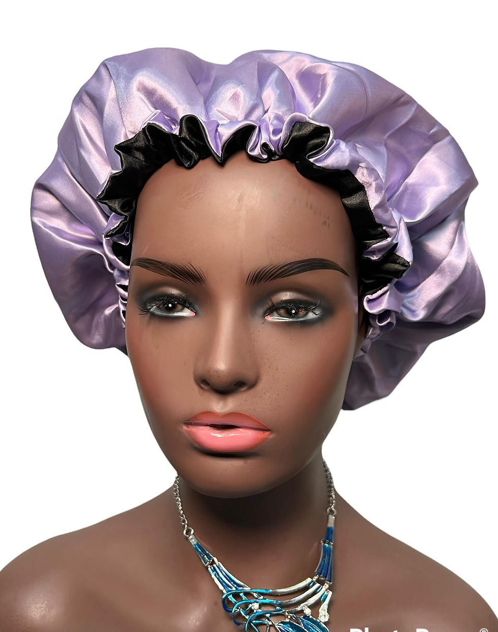 Thumbnail: New large Reversible Satin Bonnet Hair Caps Double Layer Sleep Night Cap Head Co