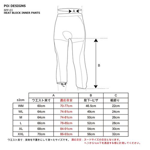 バイクウェア・装備 POI DESIGNS HEAT BLOCK INNER PANTS sizeM Amazon | [ピーオーアイデザイン] HEAT BLOCK INNER PANTS WL