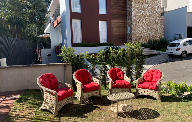 Conjunto de poltronas melo em fibra sintética