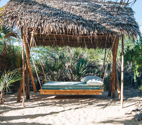 Swing bed on Beach
