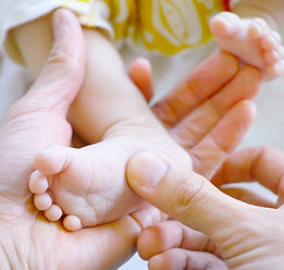 Baby fuss und haende