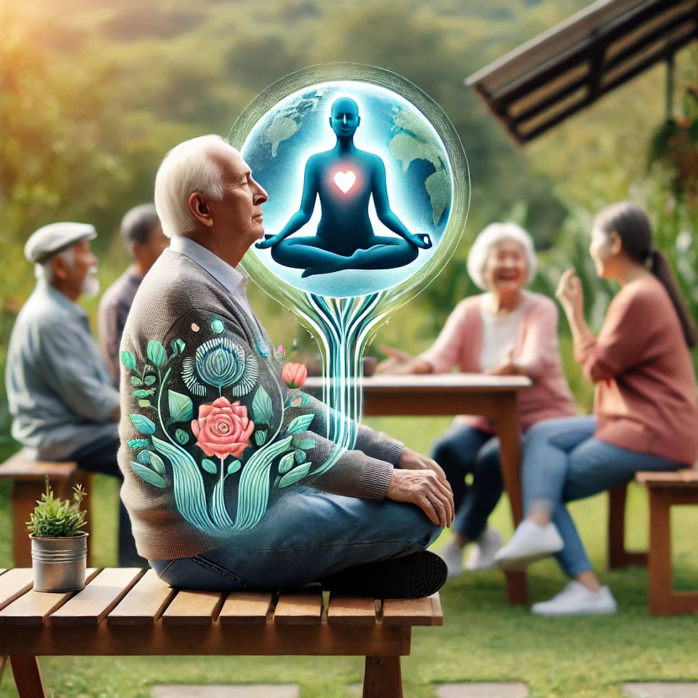 명상, 요가, 사회적 연결을 통한 회복탄력성 증진과 노화 과정에서의 건강한 장수 실현