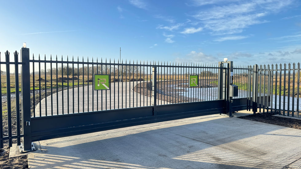 7m Automated Cantilever Security Gate | Newmarket, steel cantilever sliding automated security gate, commercial, residential and farming metal electric gates, UK Industrial Gates