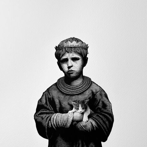 art, drawing, ink, crosshatching