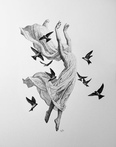 art, drawing, ink, crosshatching