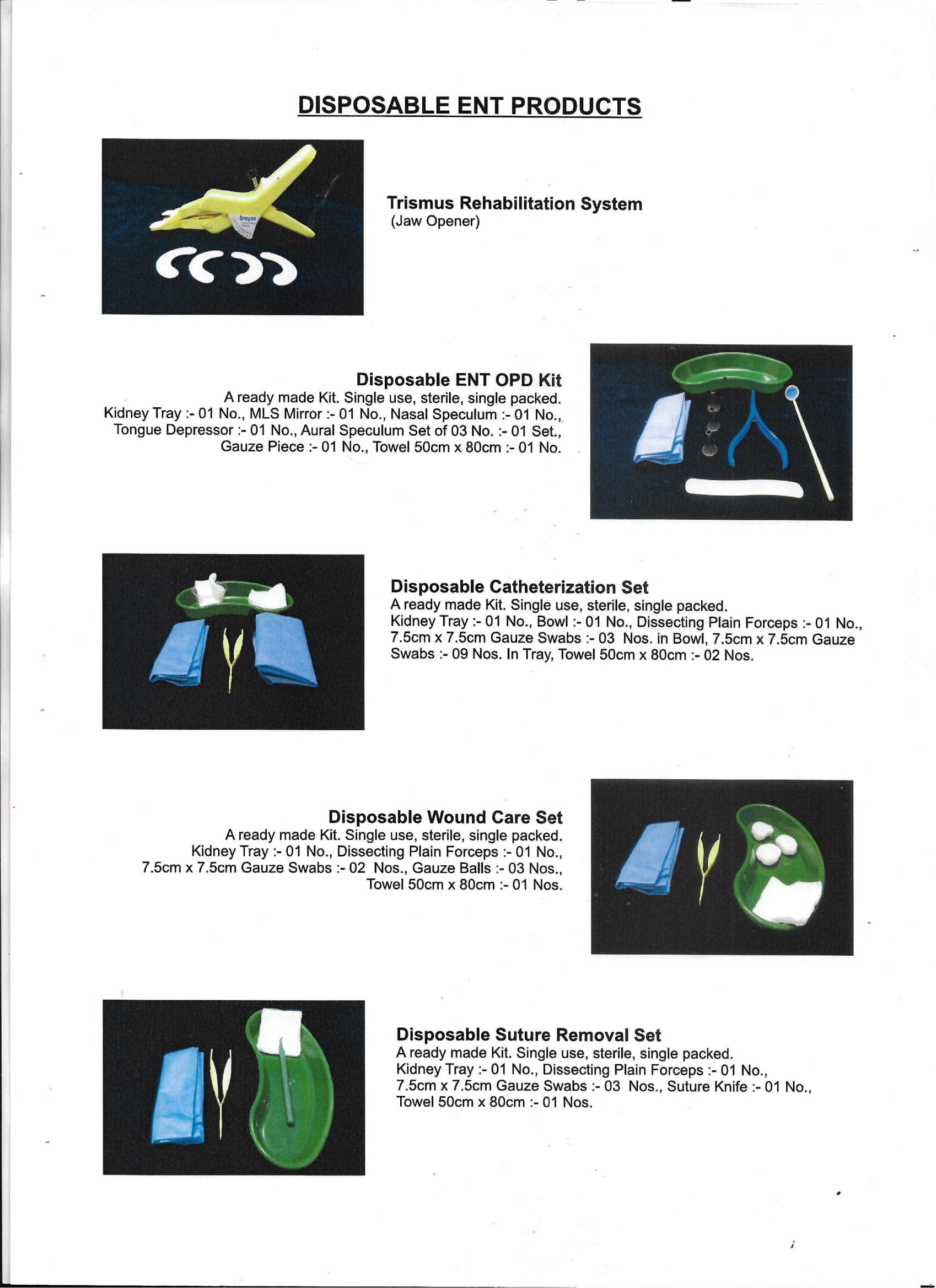 Disposable ENT Products