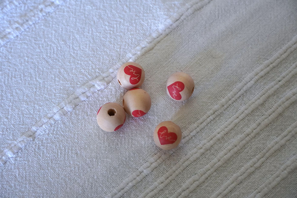 Thumbnail: Wooden Heart Beads - 5pk