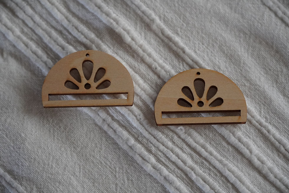 Thumbnail: Wooden Earring Frames, Unfinished - 1 pair