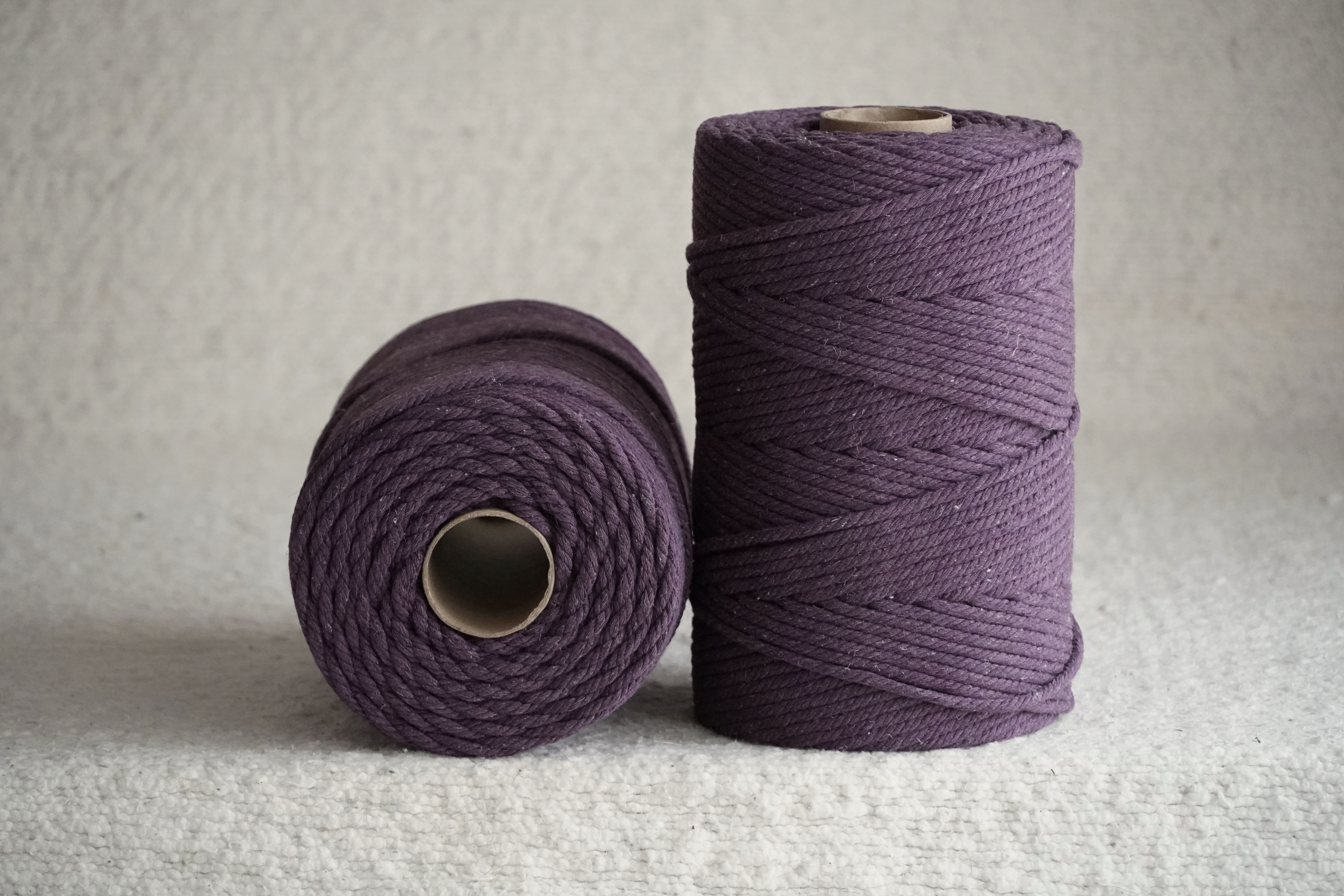 Recycled Cotton Rope 4mm - Eggplant