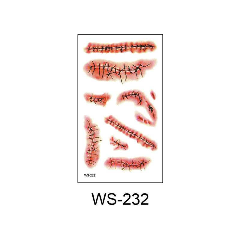 Thumbnail: Halloween Scars Temporary Tattoos-10 Sheets