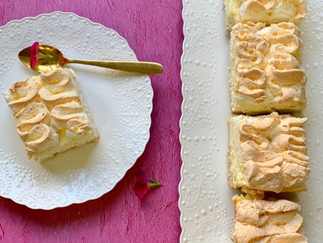 עוגת גבינה מרנג מוזהב