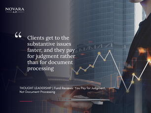 Fund Reviews: You Pay for Judgment, Not Document Processing