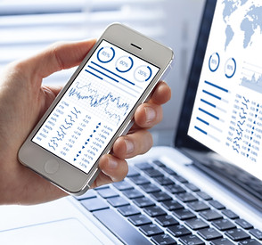 Investor analyzing stock market investme