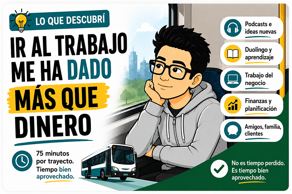 Ir en transporte público me ha ahorrado más que dinero.