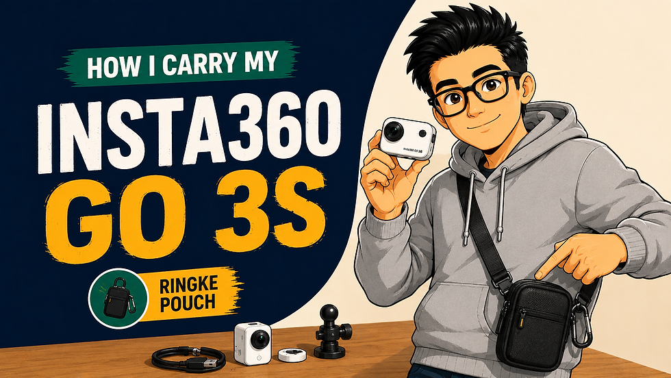 How I carry my Insta360 GO 3S accessories