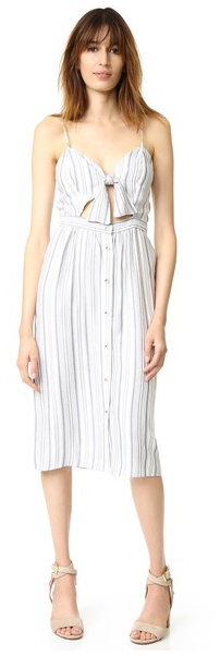 WAYF Tie Front Dress
