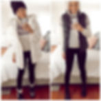 Two ways to wear H&M Fair isle sweater for winter, parka coat and snow boots, puffer jacket and combat boots, fashion blog, casual fall outfit ideas