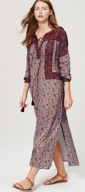 LOFT Beach Floral Maxi Dress