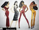 Fashion Designer Collection Paintings