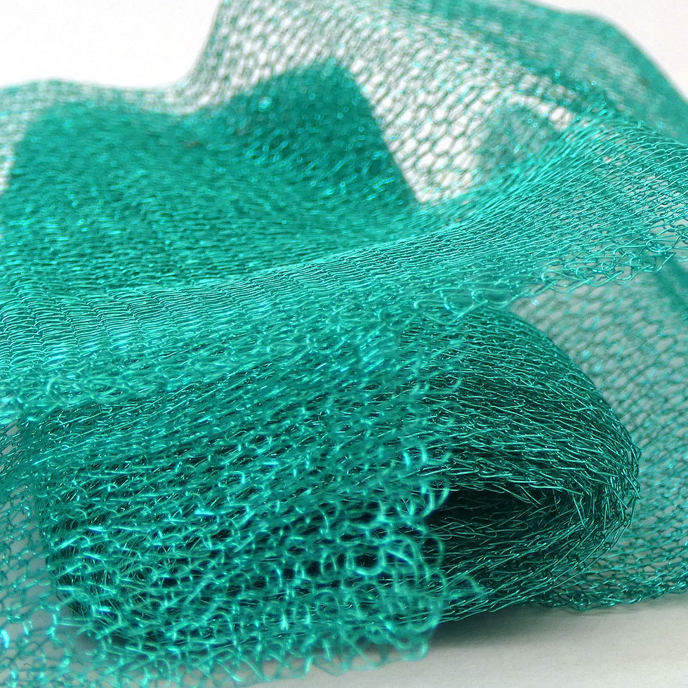 Thumbnail: Tight Knitted Coloured Copper Wire.