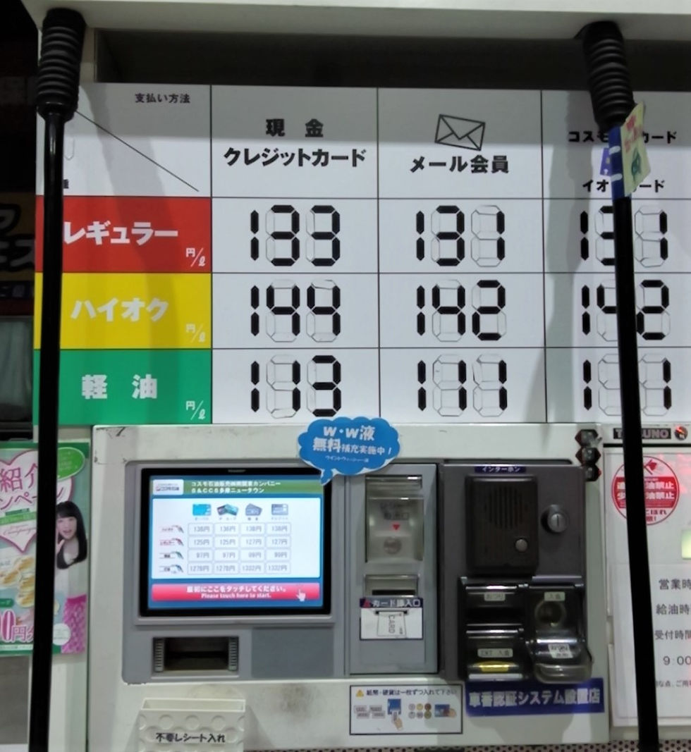 多摩市多摩センターの整体院身体均整堂からだやのガソリン
