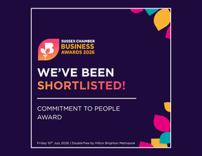 We've been shortlisted for the Sussex Chamber of Commerce Business Awards 2026