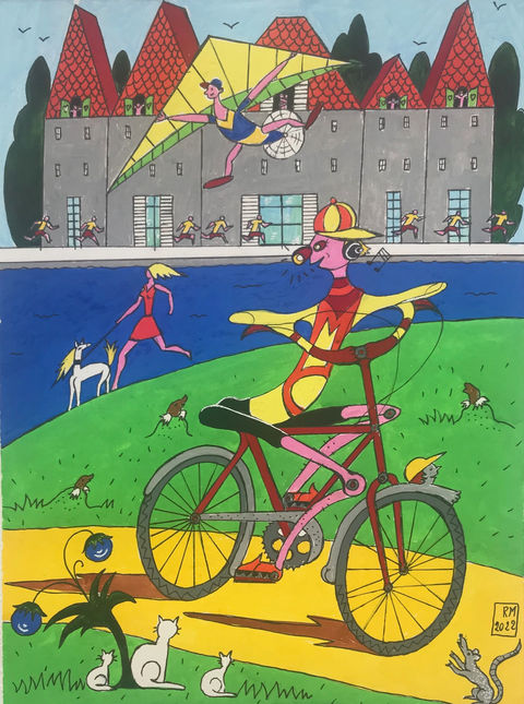 Bicycle Theory - from The Elephant in the Other Room by Dick Dixon - illustrations by Reine Mazoyer