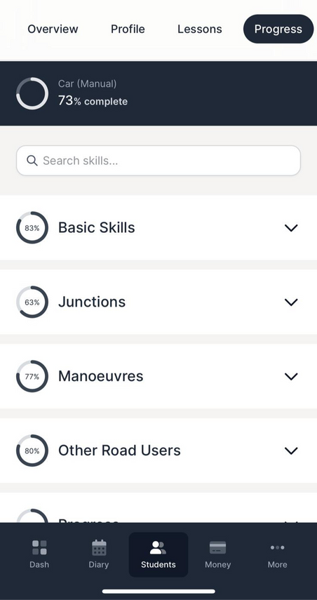 screenshot from MyDriveTime App