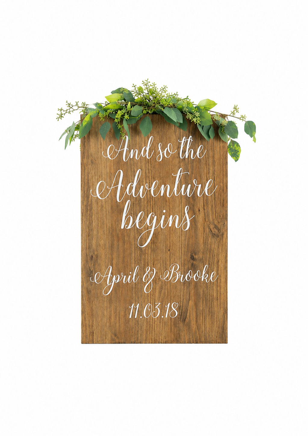 Large Wood Customizable Sign