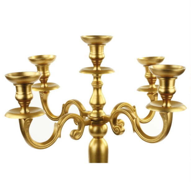 Thumbnail: 2.5 ft Tall Gold Centerpiece Candelabras