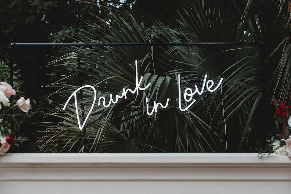 Thumbnail: Drunk in Love Neon Sign + Black Overhang structure
