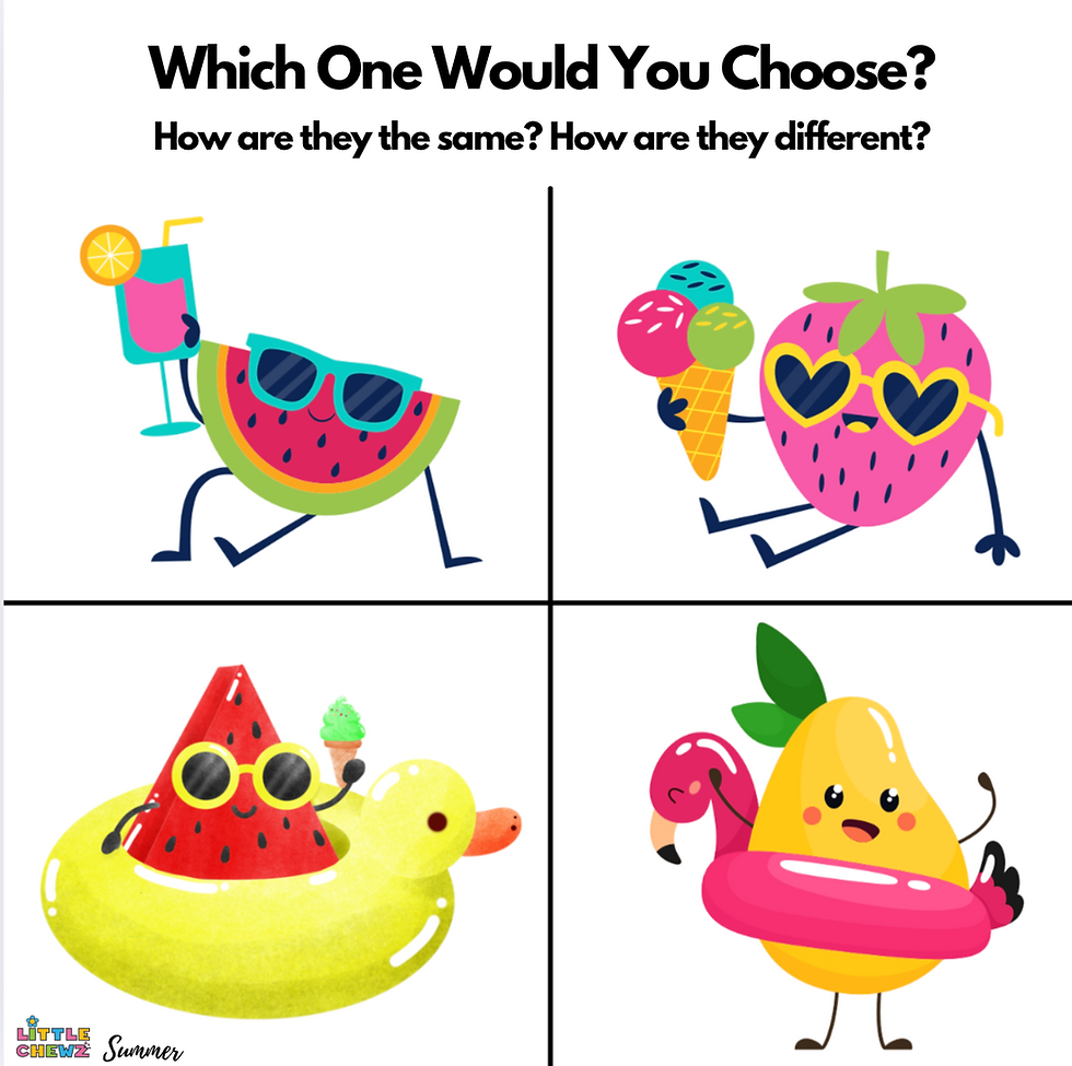 Thumbnail: Which One Would You Chewz? – Summer Critical Thinking Slides
