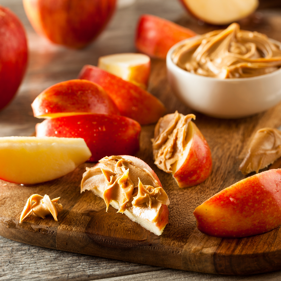 Apple slices with nut butter