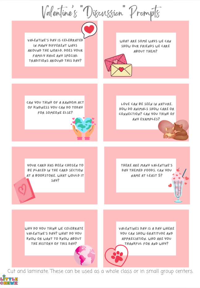Thumbnail: Valentine’s Day Food & Writing Activities Grade 2-4