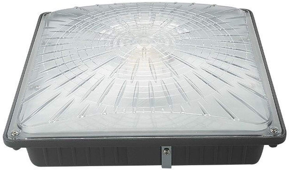 Thumbnail: 1000LED 65W LED Canopy Light Fixture, 8,000 Lumens, 300W-400W Replacement, 10" x